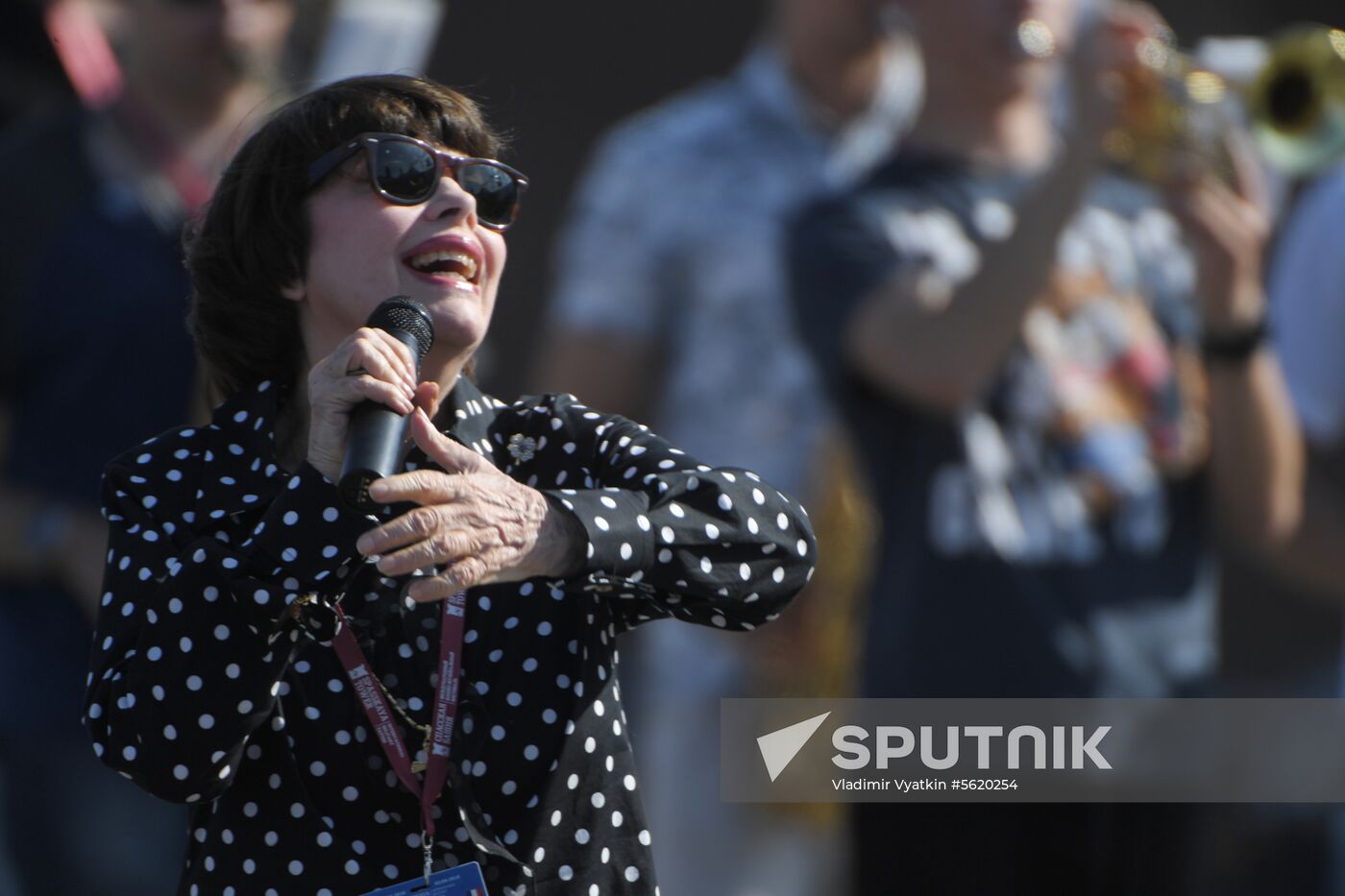 Final rehearsal of Mireille Mathieu's performance at Spasskaya Tower festival