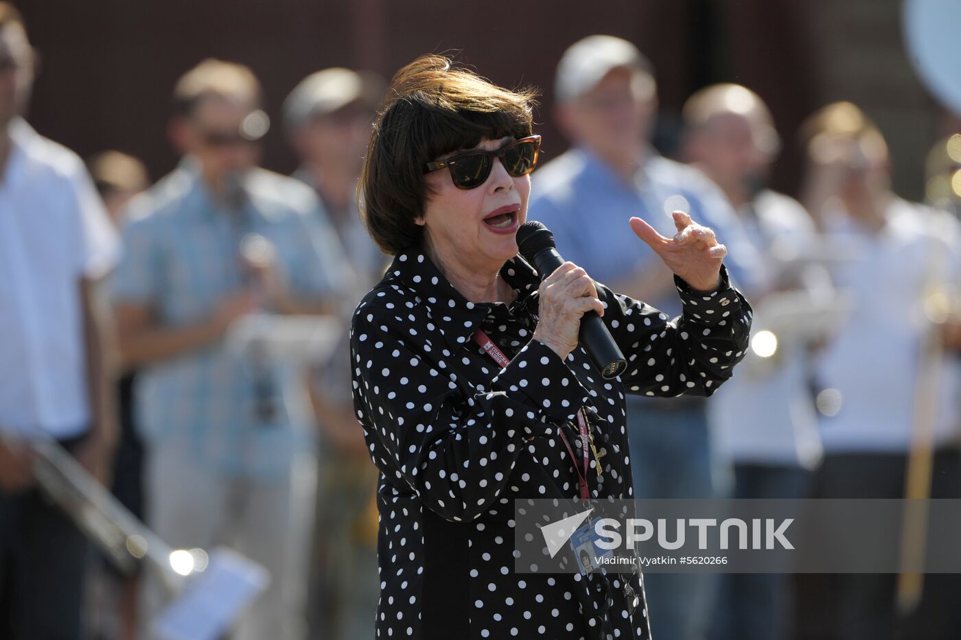 Final rehearsal of Mireille Mathieu's performance at Spasskaya Tower festival
