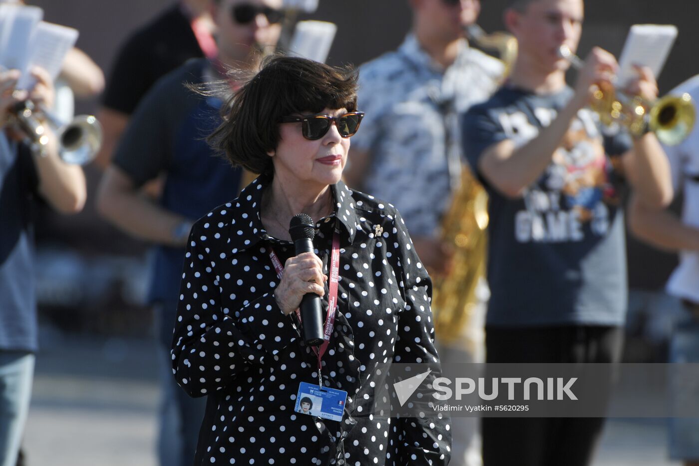 Final rehearsal of Mireille Mathieu's performance at Spasskaya Tower festival