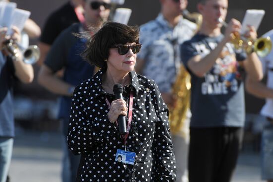 Final rehearsal of Mireille Mathieu's performance at Spasskaya Tower festival