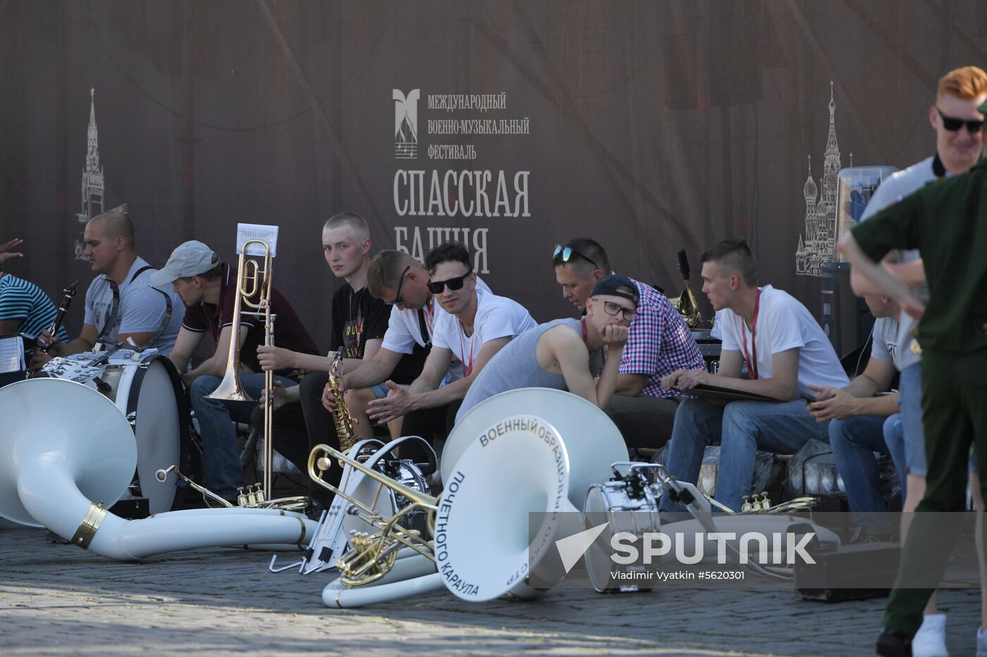 Final rehearsal of Mireille Mathieu's performance at Spasskaya Tower festival