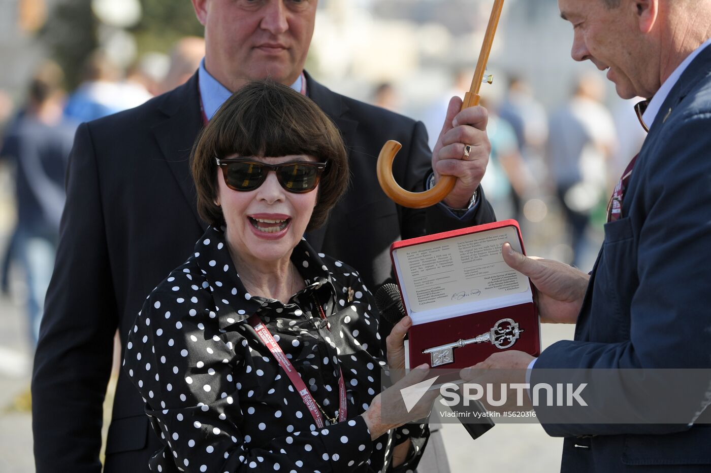 Final rehearsal of Mireille Mathieu's performance at Spasskaya Tower festival