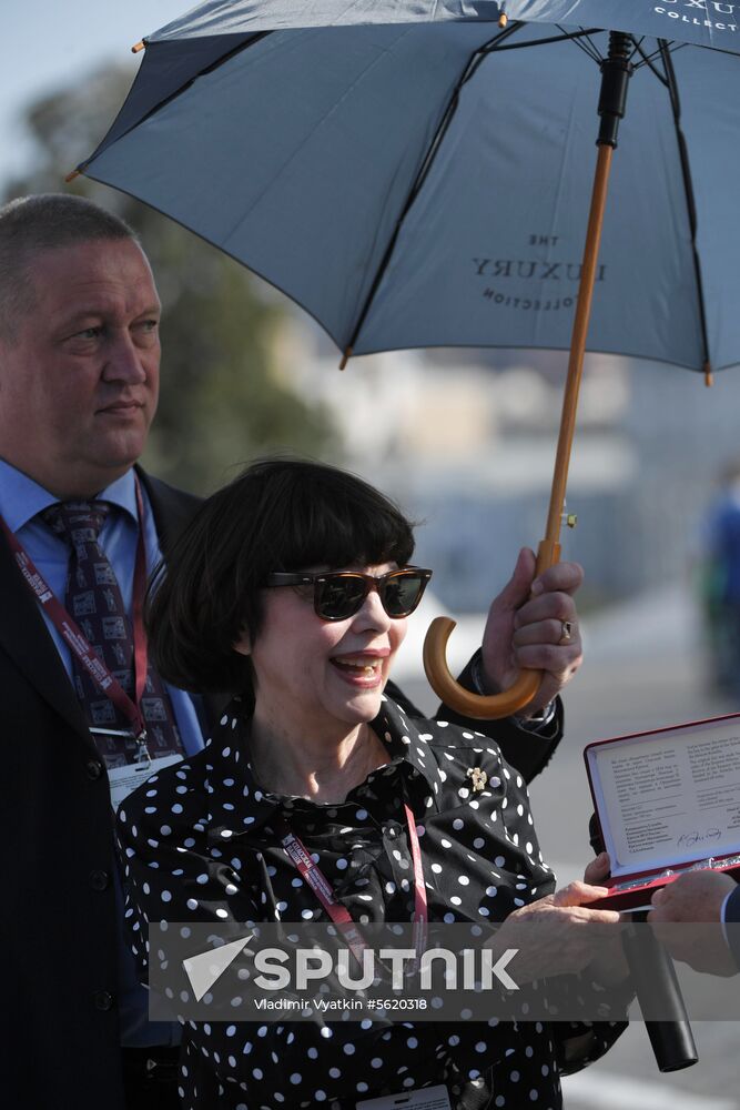 Final rehearsal of Mireille Mathieu's performance at Spasskaya Tower festival