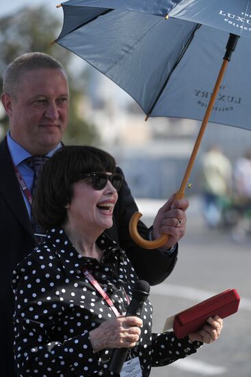 Final rehearsal of Mireille Mathieu's performance at Spasskaya Tower festival