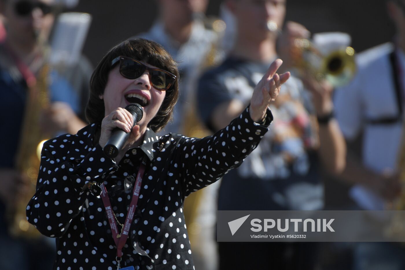 Final rehearsal of Mireille Mathieu's performance at Spasskaya Tower festival