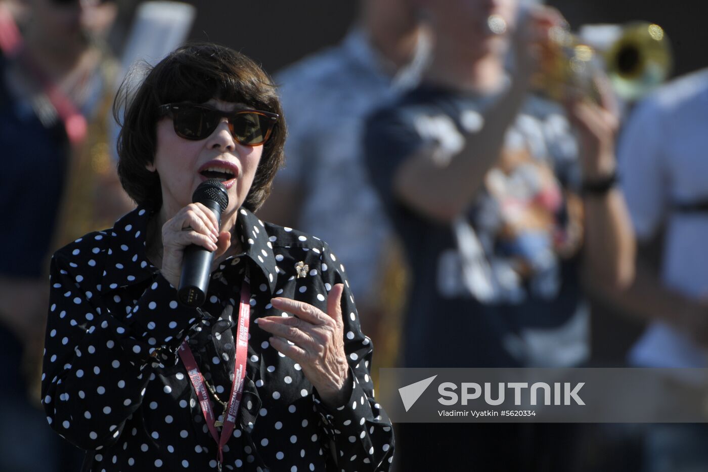 Final rehearsal of Mireille Mathieu's performance at Spasskaya Tower festival