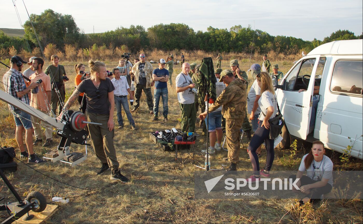 Shooting Opolchenochka, first feature film in LPR