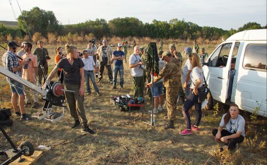 Shooting Opolchenochka, first feature film in LPR