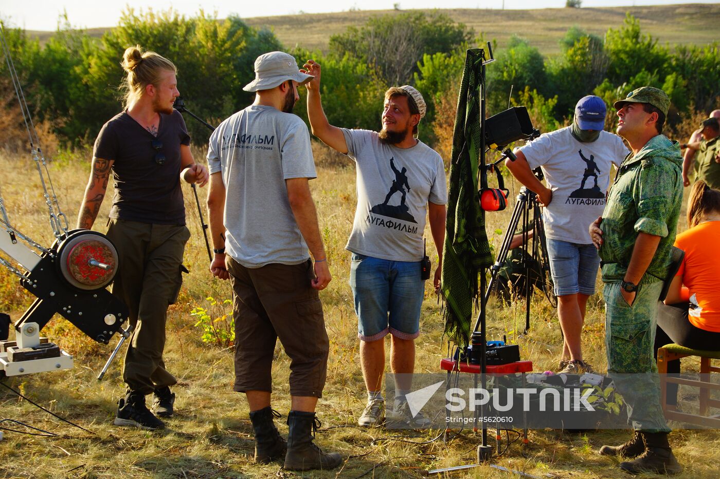 Shooting Opolchenochka, first feature film in LPR