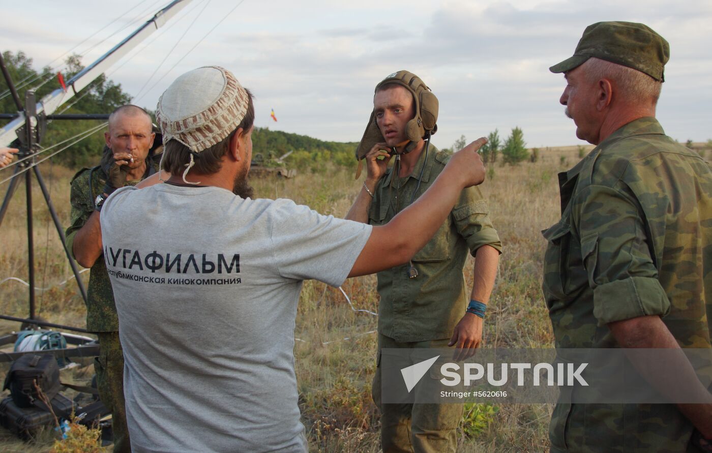 Shooting Opolchenochka, first feature film in LPR