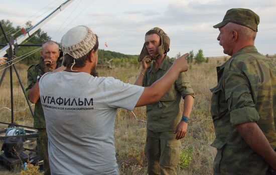 Shooting Opolchenochka, first feature film in LPR