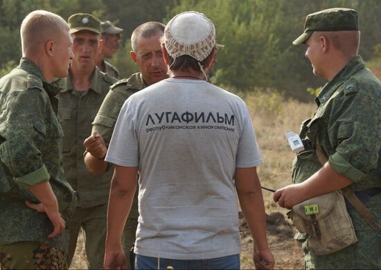 Shooting Opolchenochka, first feature film in LPR