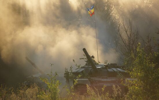 Shooting Opolchenochka, first feature film in LPR