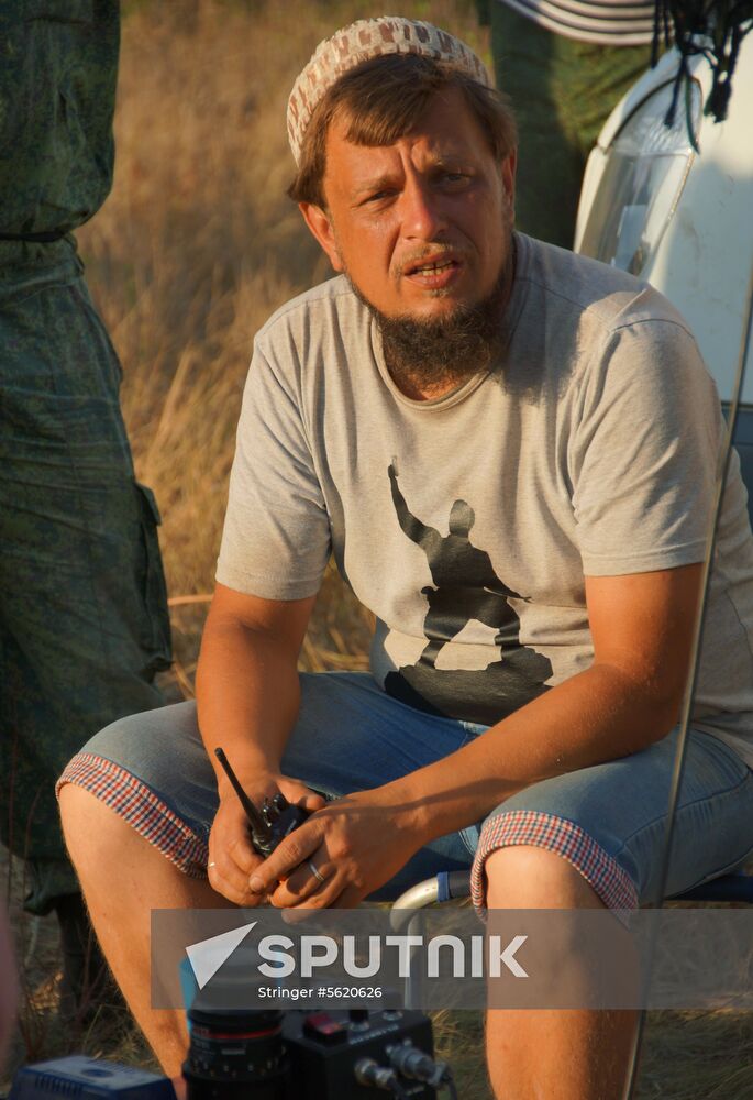 Shooting Opolchenochka, first feature film in LPR