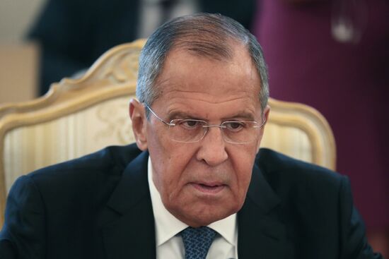 Russian, Syrian Foreign Ministers Lavrov and Muallem meeting