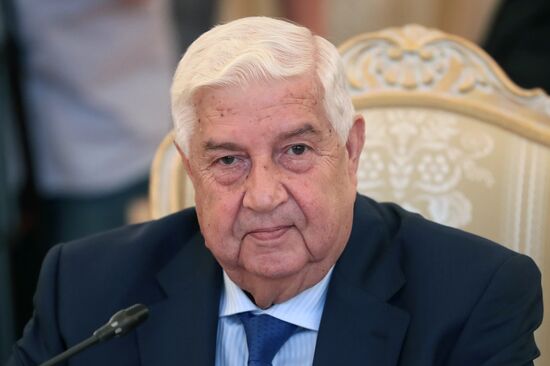 Russian, Syrian Foreign Ministers Lavrov and Muallem meeting