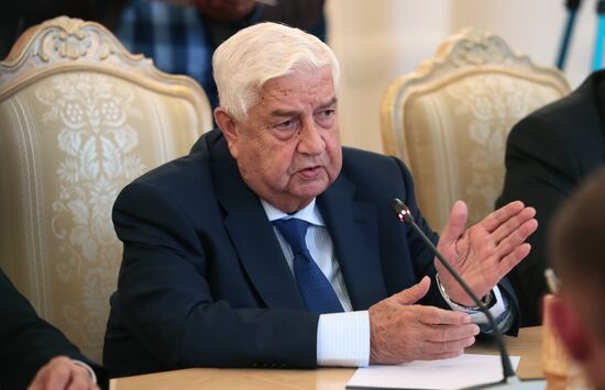 Russian, Syrian Foreign Ministers Lavrov and Muallem meeting