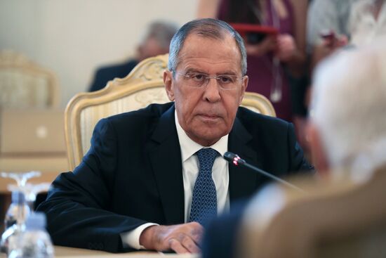 Russian, Syrian Foreign Ministers Lavrov and Muallem meeting