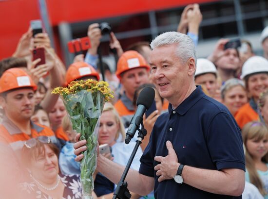 Moscow Mayor Sobyanin unveils new metro section