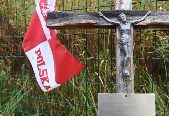 Crash site of Polish Tu-154 plane in Smolensk