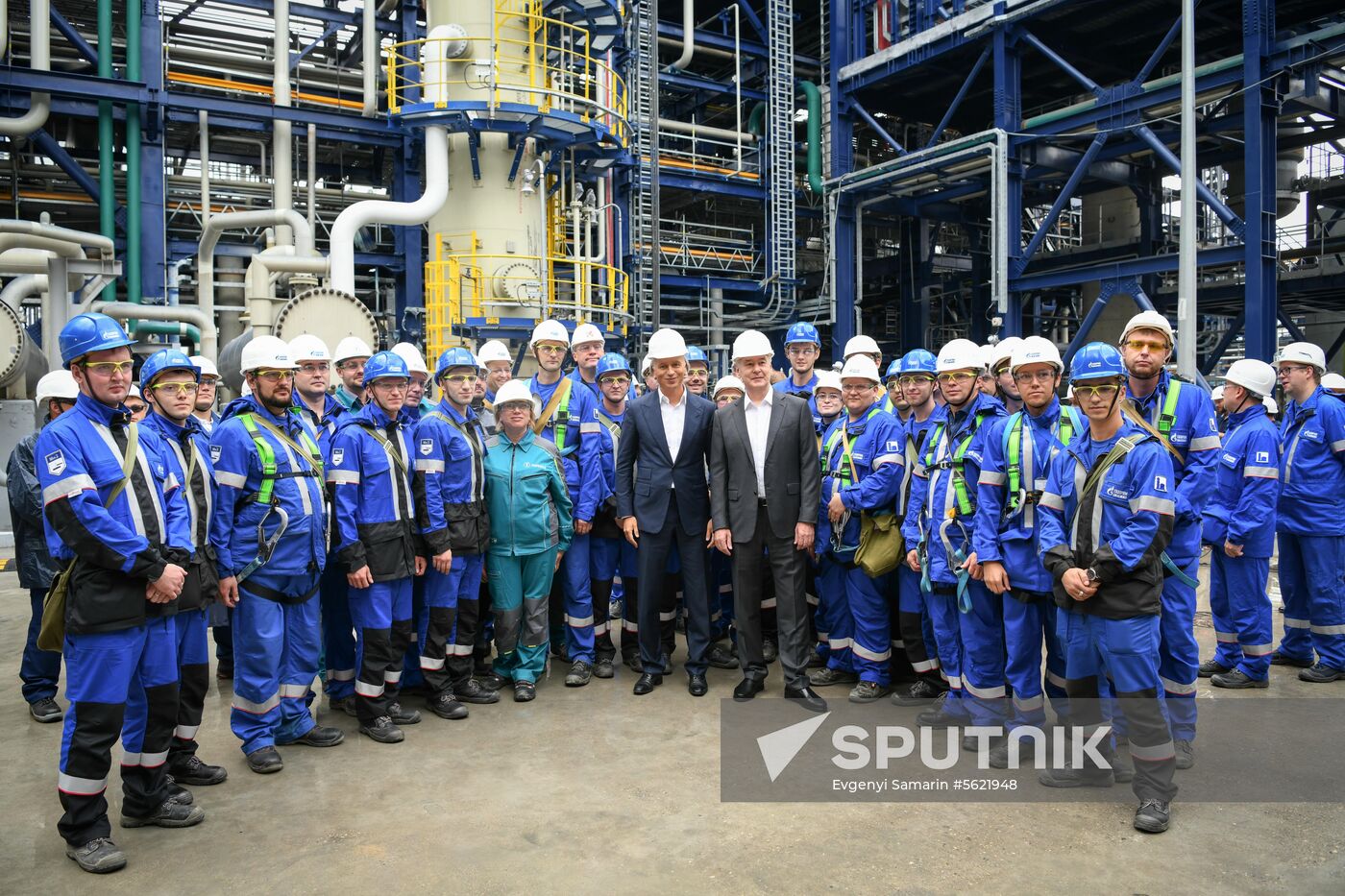 Moscow Mayor Sergei Sobyanin visits Moscow Oil Refinery