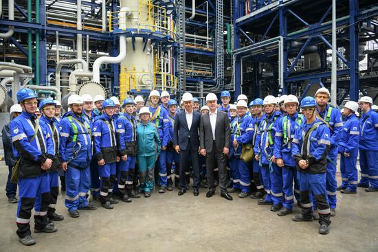 Moscow Mayor Sergei Sobyanin visits Moscow Oil Refinery