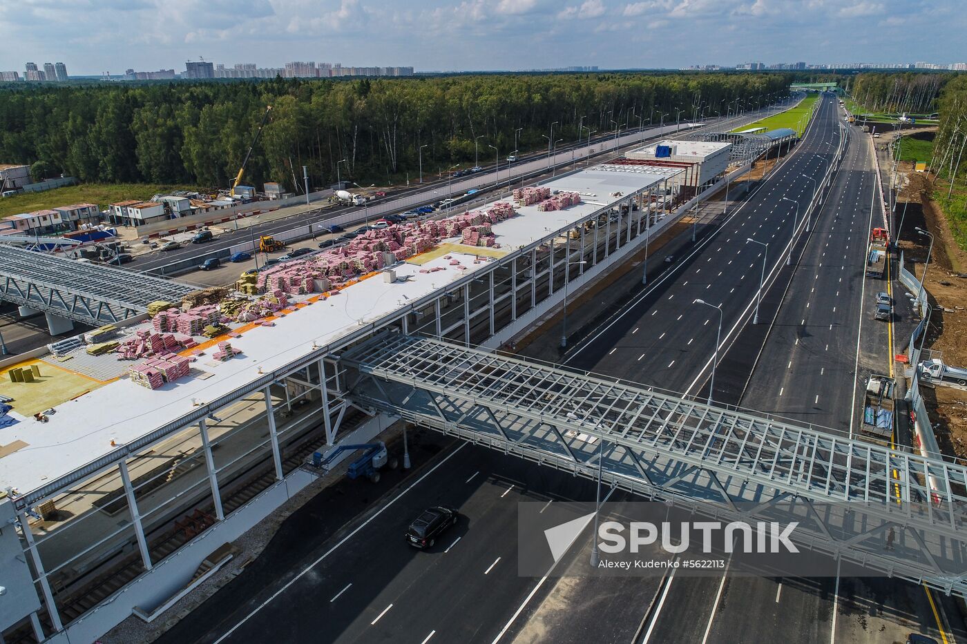 Construction of transport infrastructure facilities in New Moscow