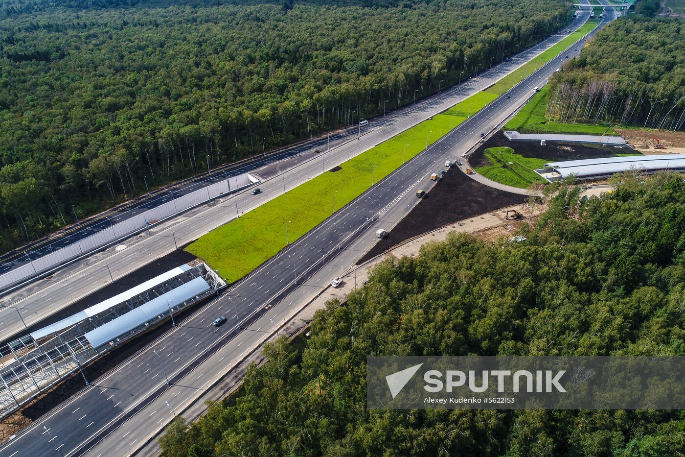 Construction of transport infrastructure facilities in New Moscow