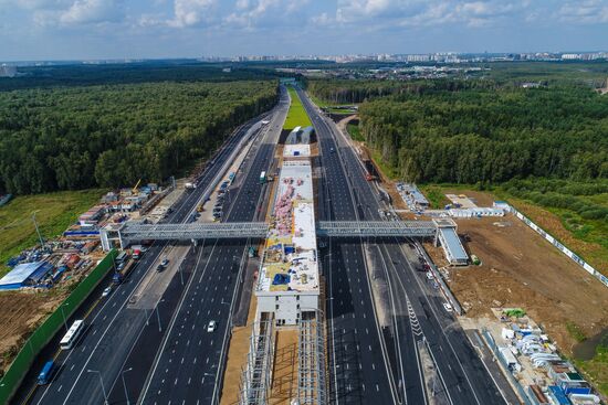 Construction of transport infrastructure facilities in New Moscow
