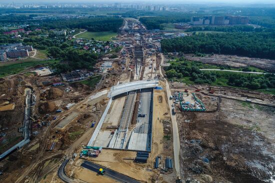 Construction of transport infrastructure facilities in New Moscow