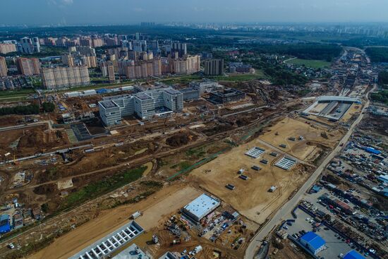 Construction of transport infrastructure facilities in New Moscow