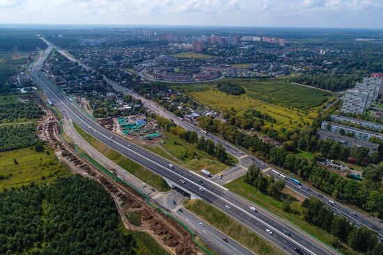 Construction of transport infrastructure facilities in New Moscow