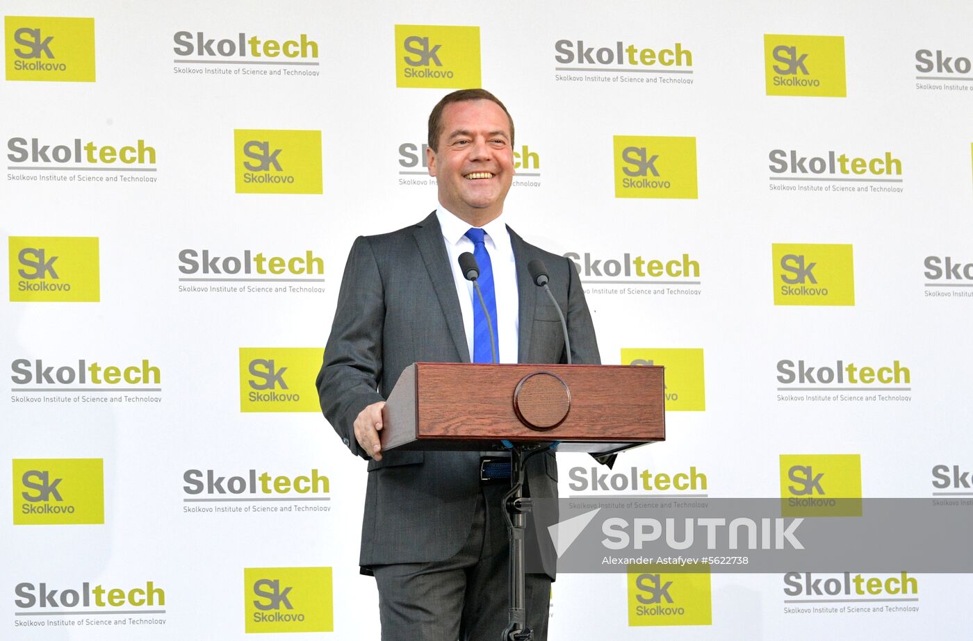 Russian Prime Minister Dmitry Medvedev visits Skolkovo Technopark