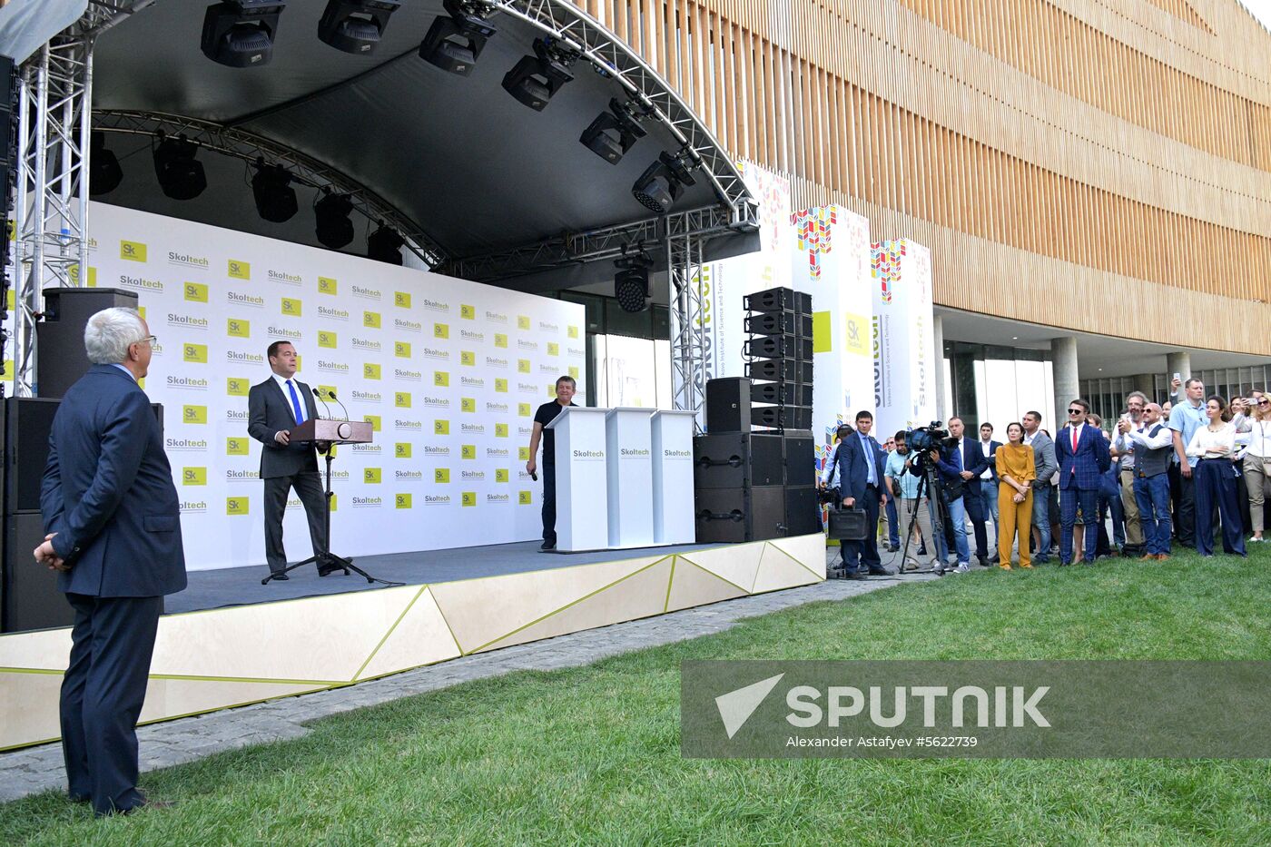 Russian Prime Minister Dmitry Medvedev visits Skolkovo Technopark