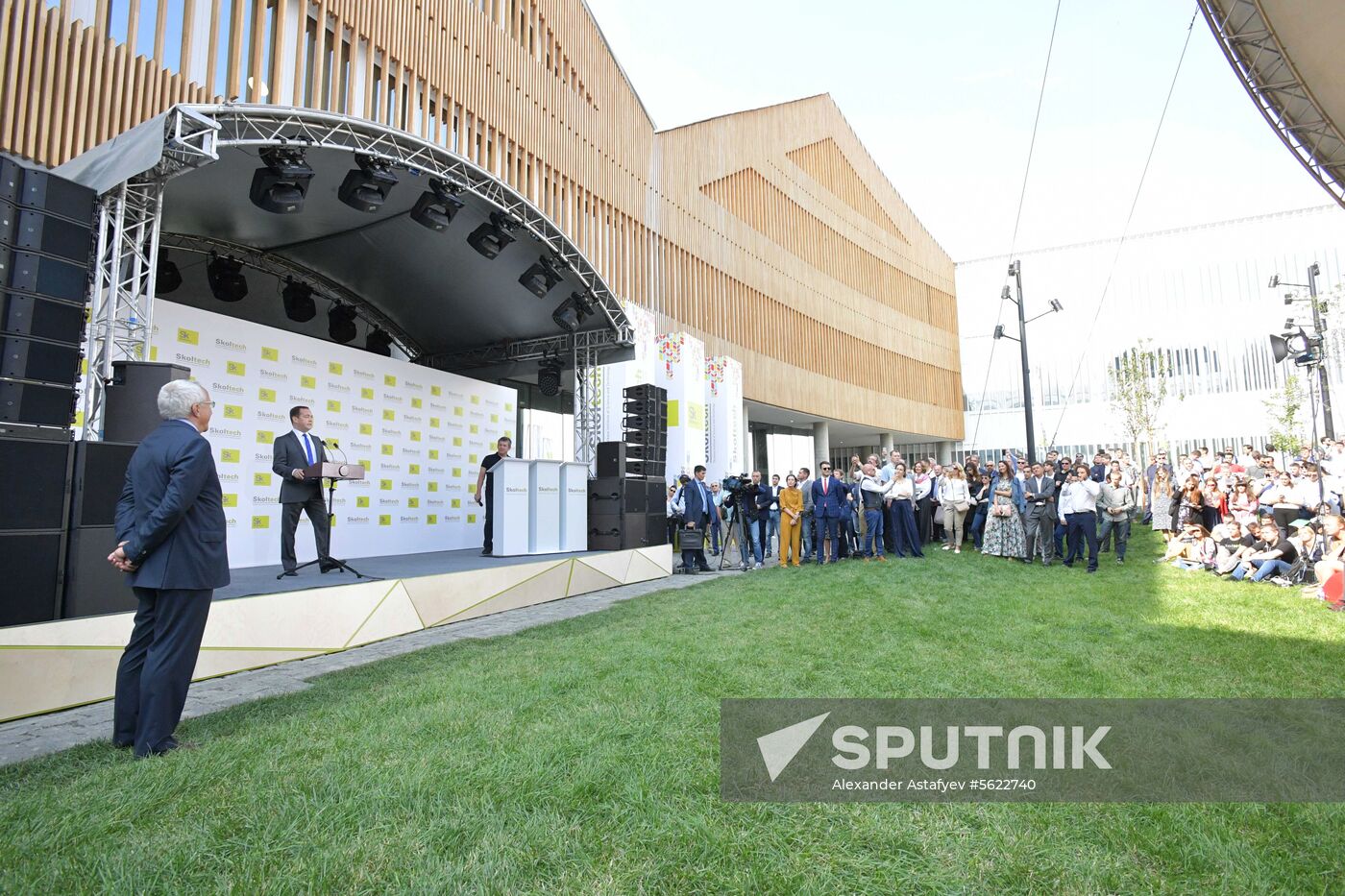 Russian Prime Minister Dmitry Medvedev visits Skolkovo Technopark