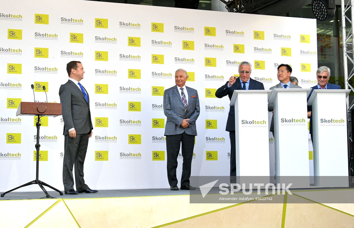 Russian Prime Minister Dmitry Medvedev visits Skolkovo Technopark