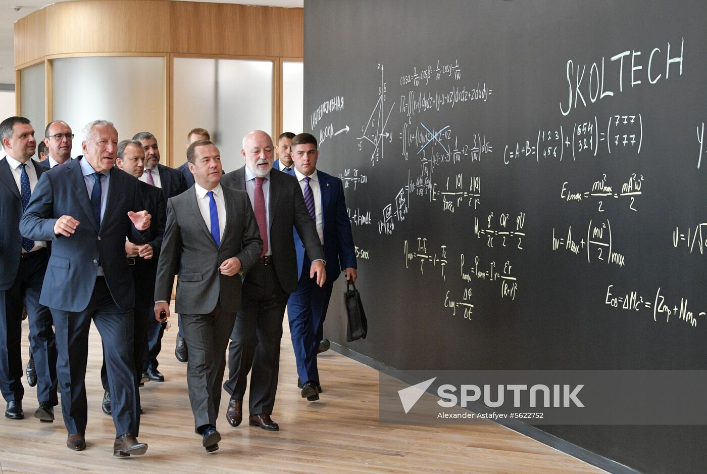 Russian Prime Minister Dmitry Medvedev visits Skolkovo Technopark
