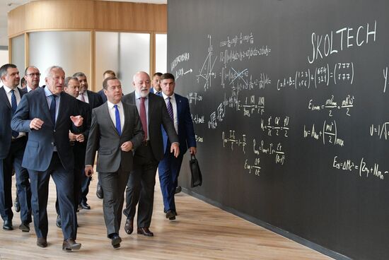Russian Prime Minister Dmitry Medvedev visits Skolkovo Technopark