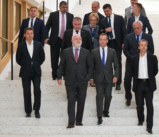 Russian Prime Minister Dmitry Medvedev visits Skolkovo Technopark
