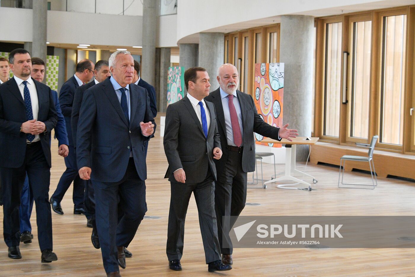 Russian Prime Minister Dmitry Medvedev visits Skolkovo Technopark