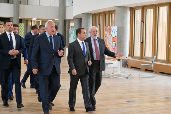 Russian Prime Minister Dmitry Medvedev visits Skolkovo Technopark