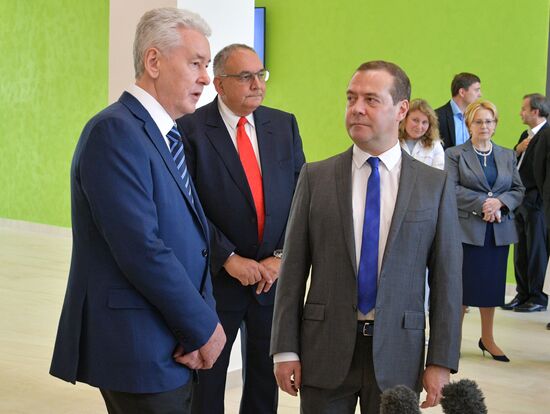 Russian Prime Minister Dmitry Medvedev visits Skolkovo Technopark