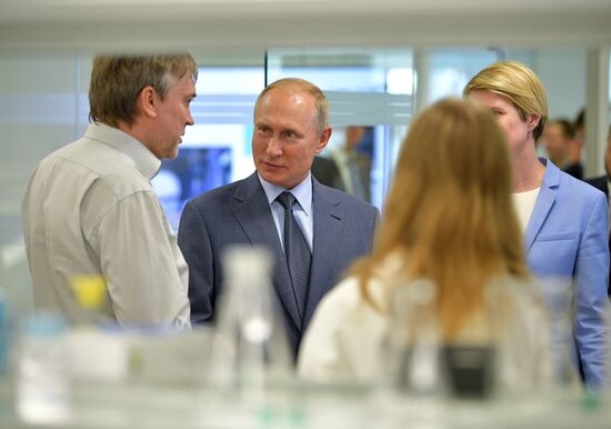 Russian President Vladimir Putin visits Sirius educational center
