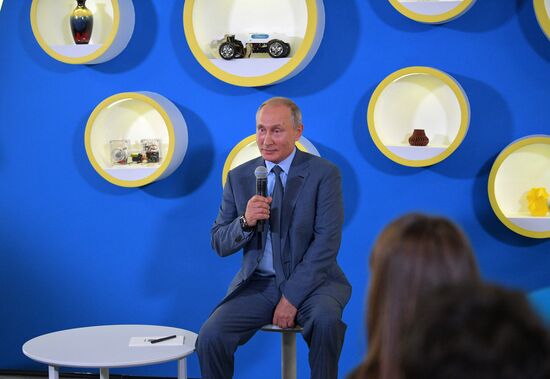 Russian President Vladimir Putin visits Sirius educational center