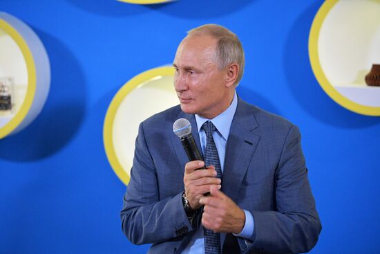 Russian President Vladimir Putin visits Sirius educational center