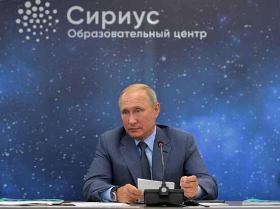 Russian President Vladimir Putin visits Sirius educational center