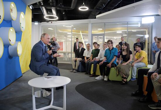 Russian President Vladimir Putin visits Sirius educational center
