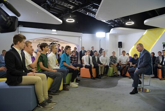 Russian President Vladimir Putin visits Sirius educational center