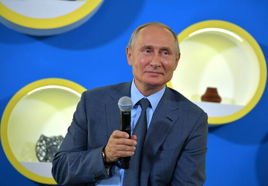 Russian President Vladimir Putin visits Sirius educational center