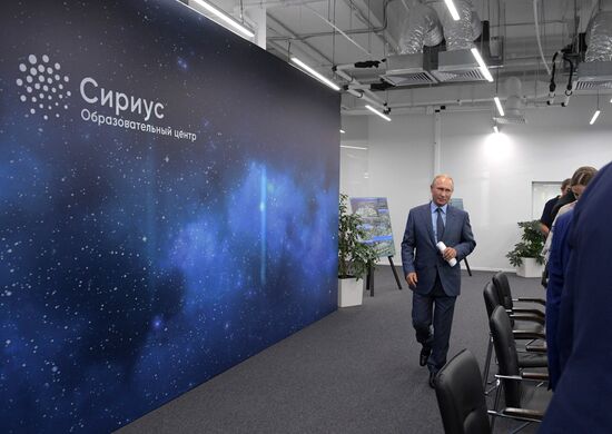 Russian President Vladimir Putin visits Sirius educational center